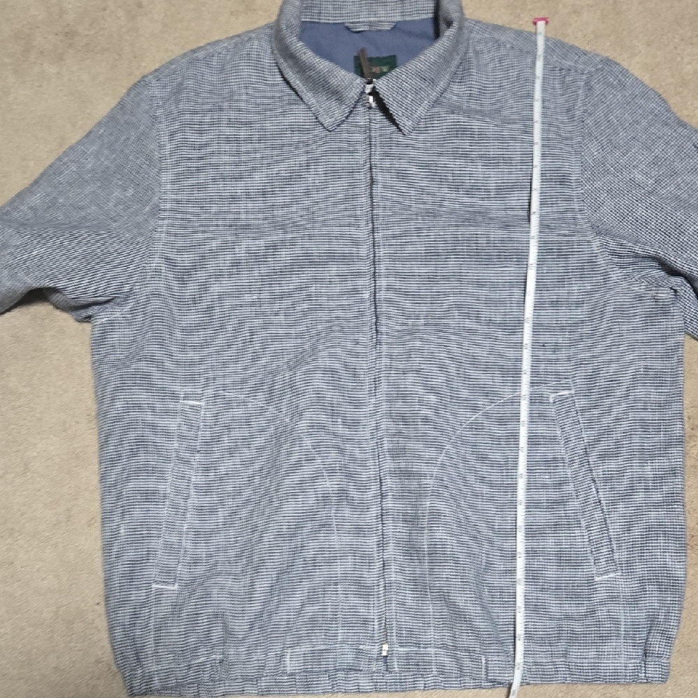 J. Crew Men's Navy Checkered Lightweight Jacket - Picture 12 of 16